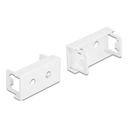 DeLOCK 81369 Easy 45 Module Plate Round cut-out 2 x M6, 45 x 22.5 mm 10 pieces white Fiche technique | Fixfr