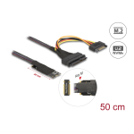 DeLOCK 64135 M.2 Key M to U.2 SFF-8639 NVMe Adapter angled Fiche technique