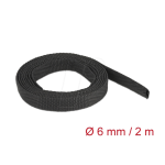 DeLOCK 20791 Fabric heat shrink tube 2 m x 6 mm shrinkage ratio 2:1 black Fiche technique