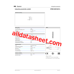 Baumer IFRM 03N1501/L Inductive proximity switch Fiche technique | Fixfr