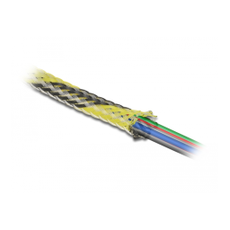 DeLOCK 20748 Braided Sleeve stretchable 2 m x 25 mm black-red Fiche technique | Fixfr