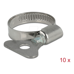 DeLOCK 19578 Butterfly Hose Clamp 22 - 32 mm 10 pieces metal Fiche technique | Fixfr