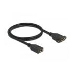 DeLOCK 87100 DisplayPort 1.2 cable female to female panel-mount 4K 60 Hz 1 m Fiche technique