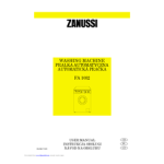 Zanussi FA1032 Manuel utilisateur