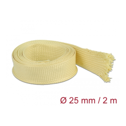 DeLOCK 20801 Braided Sleeve made of aramid fibers 2 m x 25 mm Fiche technique | Fixfr