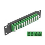 DeLOCK 66761 10&Prime; Fiber Optic Patch Panel 12 Port SC Simplex green 1U black Fiche technique