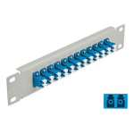 DeLOCK 66786 10&Prime; Fiber Optic Patch Panel 12 Port LC Duplex blue 1U grey Fiche technique