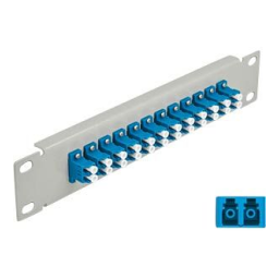 DeLOCK 66786 10″ Fiber Optic Patch Panel 12 Port LC Duplex blue 1U grey Fiche technique | Fixfr