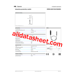 Baumer IFRM 04N17A3/KS35PL Inductive proximity switch Fiche technique | Fixfr