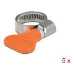 DeLOCK 19512 Butterfly Hose Clamp stainless steel 400 SS 12 - 20 mm 5 pieces orange Fiche technique