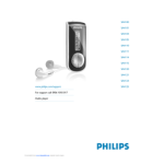 Philips SA4126/02 Baladeur audio &agrave; m&eacute;moire flash Manuel utilisateur