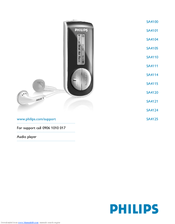 Philips SA4126/02 Baladeur audio à mémoire flash Manuel utilisateur | Fixfr