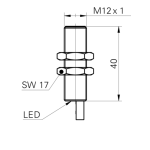 Baumer IFRM 12N17X2/L Inductive proximity switch Fiche technique