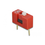 DeLOCK 66349 DIP sliding switch 1-digit 2.54 mm pitch THT vertical red 10 pieces Fiche technique