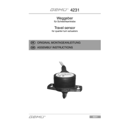 Gemu 4231 Travel sensor for quarter turn actuators Fiche technique | Fixfr