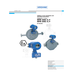 KROHNE CORIMASS MFC 81 | 85 Modis Manuel du propriétaire | Fixfr