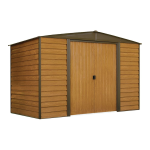 Arrow Storage Products VD106EU Vinyl Dallas Vinyl-Coated Steel Storage Shed, 10 ft. x 6 ft. Manuel utilisateur