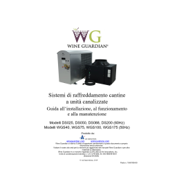 DS025, DS050, DS088, DS200, WGS40, WGS75, WGS100, WGS175 Ducted Split System