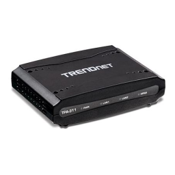 TRENDnet TPA-311 Adaptateur coaxial : Assistance IA et PDF | Fixfr