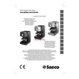 Saeco HD8427/01 Saeco Poemia Machine espresso manuelle Manuel utilisateur | Fixfr