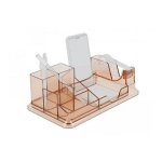 DeLOCK 18341 Desk Organizer transparent / brown Fiche technique