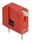 DeLOCK 66392 DIP flip switch piano 1-digit 2.54 mm pitch THT vertical red 10 pieces Fiche technique | Fixfr