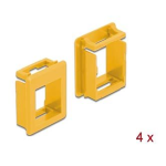 DeLOCK 86765 Keystone Holder for cases 4 pieces yellow Fiche technique