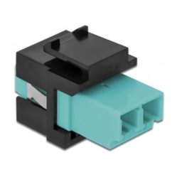 DeLOCK 86720 Keystone Module LC Duplex female to LC Duplex female aqua / black Fiche technique | Fixfr