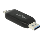 DeLOCK 91734 Micro USB OTG Card Reader + USB 3.0 A male Fiche technique