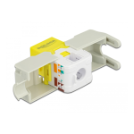 DeLOCK 86345 Keystone Module RJ45 jack &gt; LSA Cat.6 UTP yellow Fiche technique