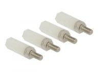 DeLOCK 60240 Standoff M4 x M4, hexagon, inside / outside, 20 mm natural 4 pcs Fiche technique | Fixfr
