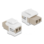 DeLOCK 86347 Keystone Module LC Duplex female to LC Duplex female beige / white Fiche technique