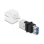 DeLOCK 86394 Keystone Module USB 3.0 A female &gt; USB 3.0 B female white Fiche technique