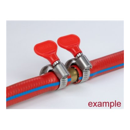 DeLOCK 19448 Butterfly Hose Clamp 32 - 50 mm 10 pieces blue Fiche technique | Fixfr
