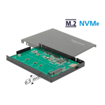 DeLOCK 42609 External 2.5&Prime; Enclosure for M.2 NVMe PCIe SSD Fiche technique