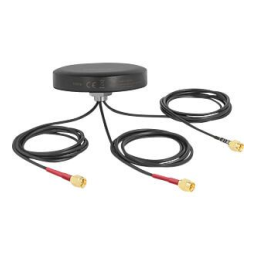 DeLOCK 12676 LTE MIMO Dual Band WLAN 802.11 ac/ax/a/h/b/g/n Antenna 3 x SMA plug RG-174 1 m screw mounting outdoor black Fiche technique | Fixfr