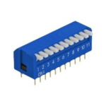 DeLOCK 66426 DIP flip switch piano 11-digit 2.54 mm pitch THT vertical blue 2 pieces Fiche technique