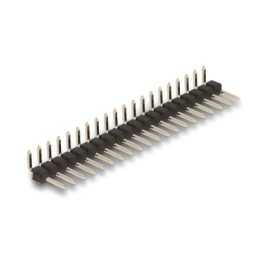 DeLOCK 66696 Pin header 20 pin, pitch 2.54 mm, 1-row, angled, 5 pieces Fiche technique | Fixfr