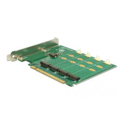 DeLOCK 89835 PCI Express x16 Card to 4 x internal NVMe M.2 Key M - Bifurcation Fiche technique | Fixfr
