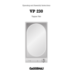 Gaggenau VP230110 Manuel utilisateur