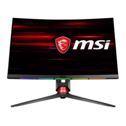 MSI Optix MPG27CQ monitor Manuel utilisateur | Fixfr