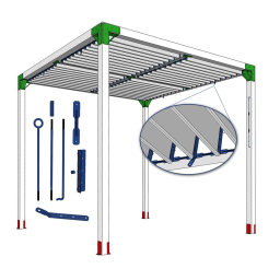 Pylex 12073 Pergola Shutters Hardware Kit Mode d'emploi | Fixfr