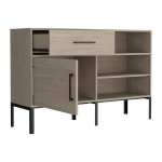 RST Brands SL-CAB-9-GRY Pinion 1-Shelf Light Gray MDF Mid-Century Modern Kitchen Pantry Cabinet Mode d'emploi