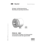 Baumer POG 83 - DNV Incremental encoder Fiche technique