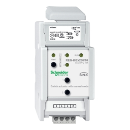 Schneider Electric KNX- Actionneur de commutation KNX REG-K 230V/10A Mode d'emploi | Fixfr