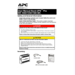 Schneider Electric Back-UPS Pro BR 1000/1350/1500 MS Mode d'emploi