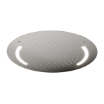 CRISTINA CRIPD344 Soffione anticalcare &Oslash;420 mm a soffitto, illuminazione perimetrale a LED e cromoterapia. Completo di cavo elettrico e pulsantiera a parete Guide d'installation