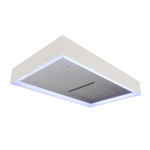 CRISTINA CRIPD345 Soffione anticalcare 430 x 430 mm a soffitto, illuminazione perimetrale a LED e cromoterapia. Completo di cavo elettrico e pulsantiera a parete Guide d'installation