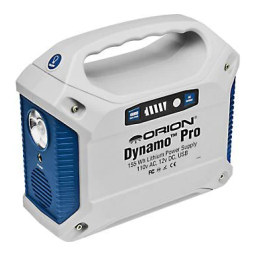 Orion 02309 Dynamo Pro 155Wh AC/DC/USB Lithium Power Supply Manuel utilisateur | Fixfr