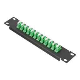 DeLOCK 66766 10″ Fiber Optic Patch Panel 12 Port LC Duplex green 1U black Fiche technique | Fixfr